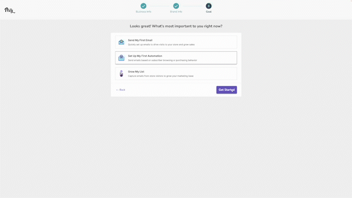 GIF of Privy's abandoned cart flow 
