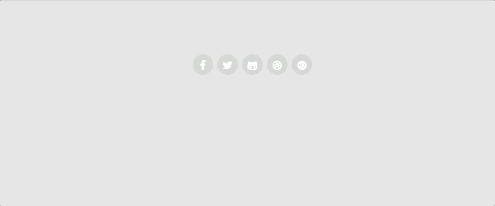 This is a gif showing a tooltip animation on social icons. It shows a tooltip plugin used on facebook twitter github pinterest and dribble social icons. This is an open source tooltip made with css
