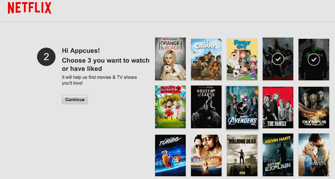 Netflix's user onboarding wow moment