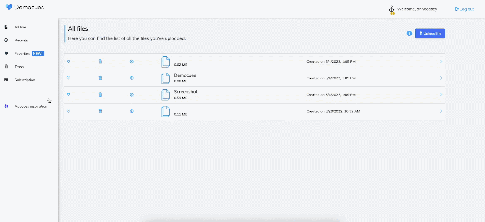 GIF: using Appcues Pins to increase feature awareness