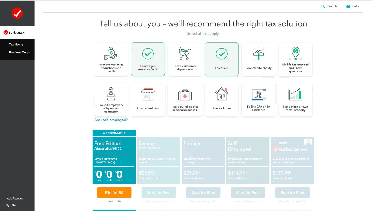 this is a gif image of turbotax's loading page with loading animation that lets the user know that their financial information is being imported into turbobtax