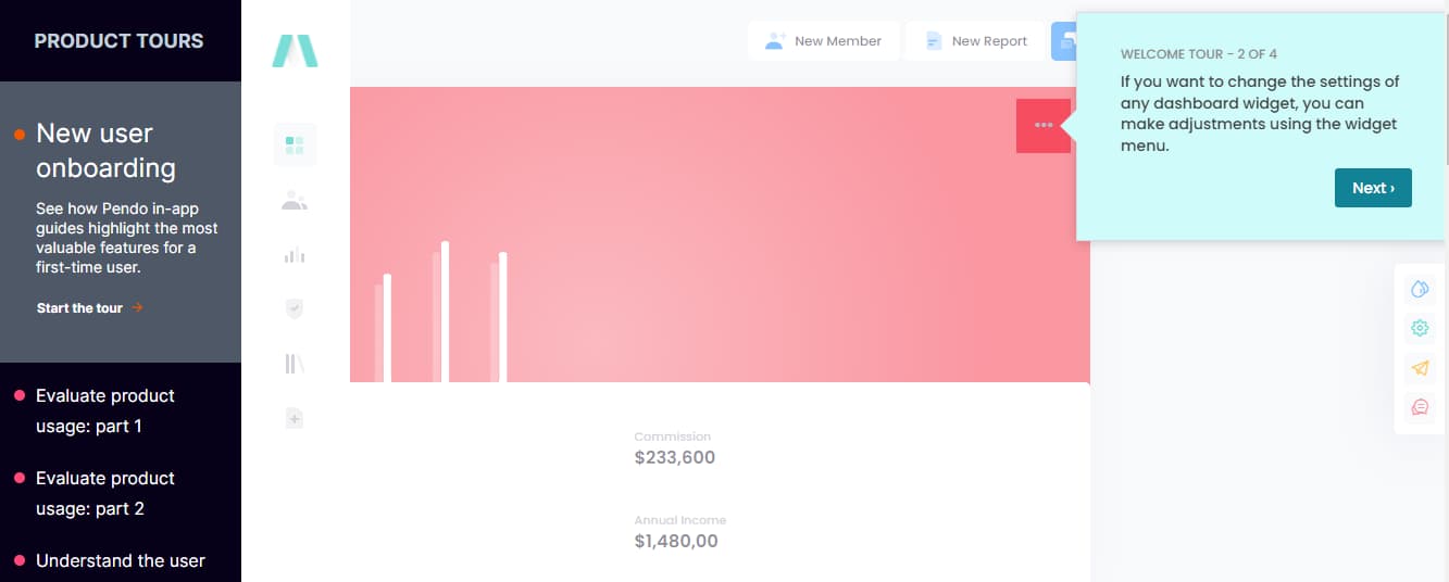 screen grab of pendo tool