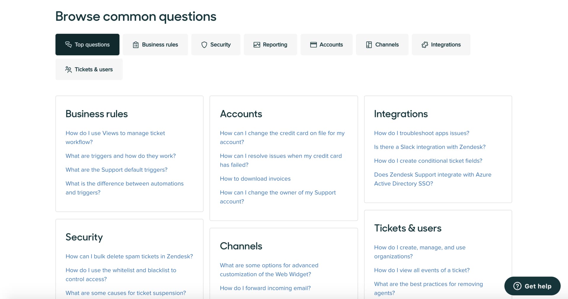 Zendesk user resources