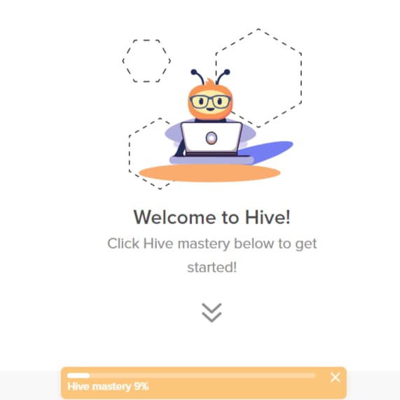 Welcome page from Hive