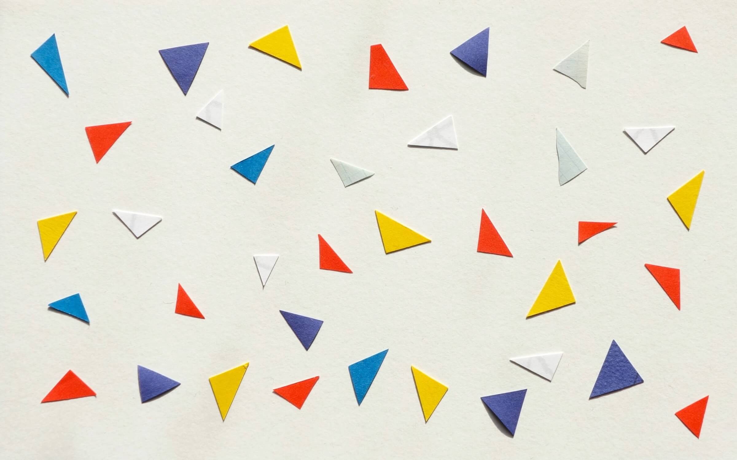 decorative triangles on a plain white background