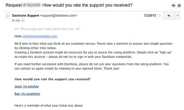 dashlane customer service survey