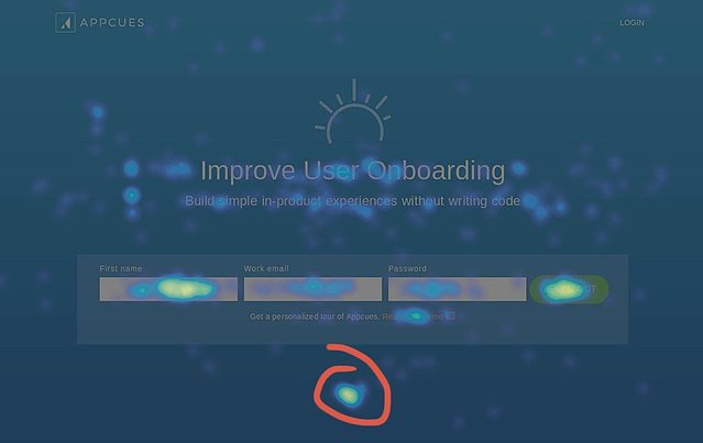 clickmap homepage