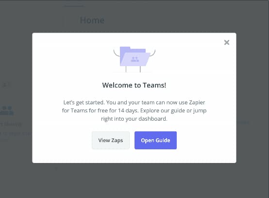 zapier modal window example
