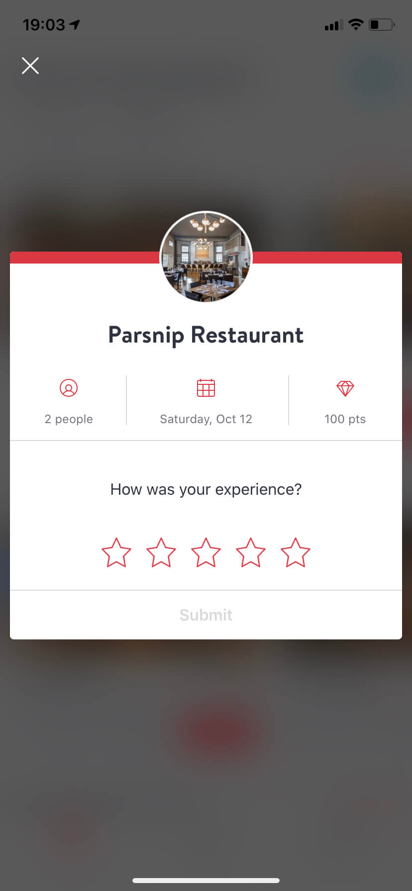 OpenTable triggers a review request when customer signs back into the app after completing a reservation, capitalizing on the moment when users are still savoring the last meal and also planning the next.