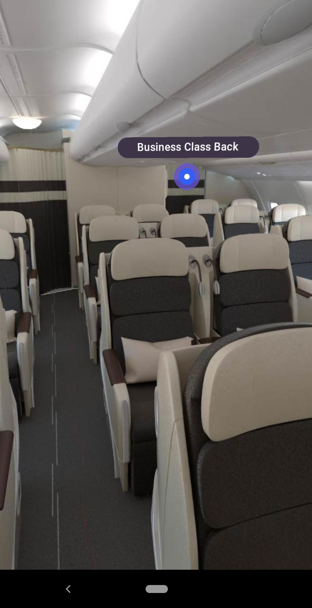 iflyA380 mobile app augmented reality cabin