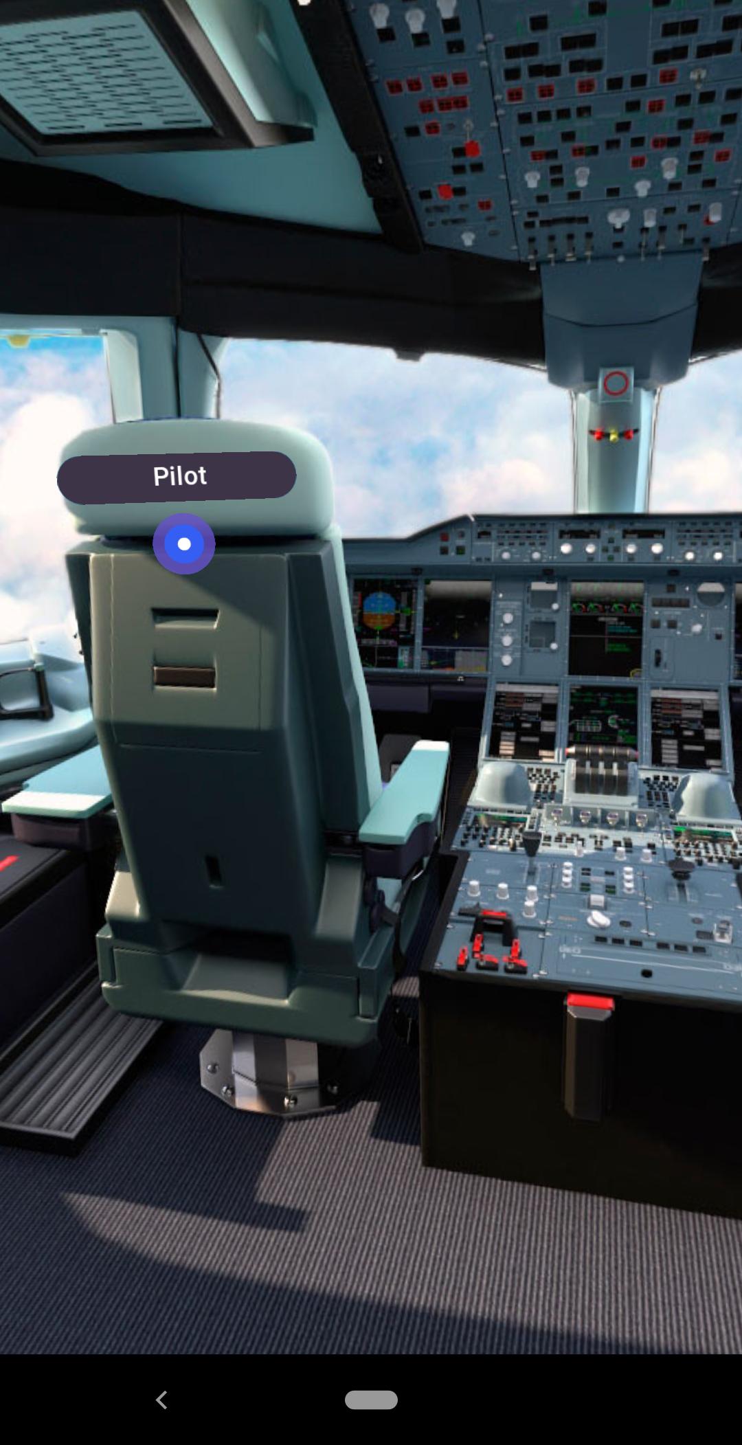 iflyA380 mobile app augmented reality cockpit