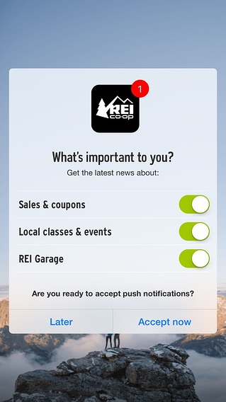 rei user onboarding