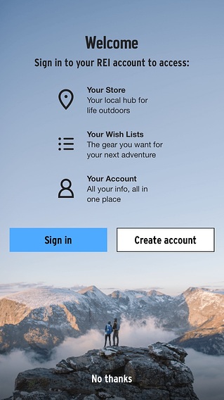 rei user onboarding