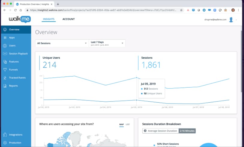WalkMe product adoption software platform
