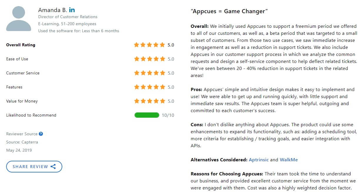 Appcues review 3