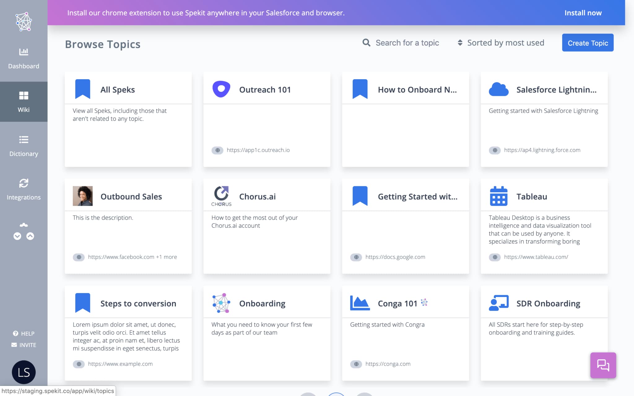 Spekit product adoption software platform