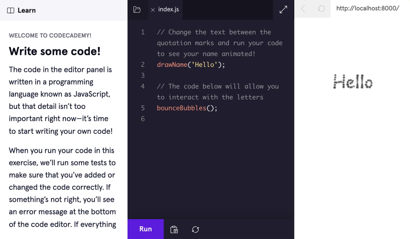 codeacademy screengrab