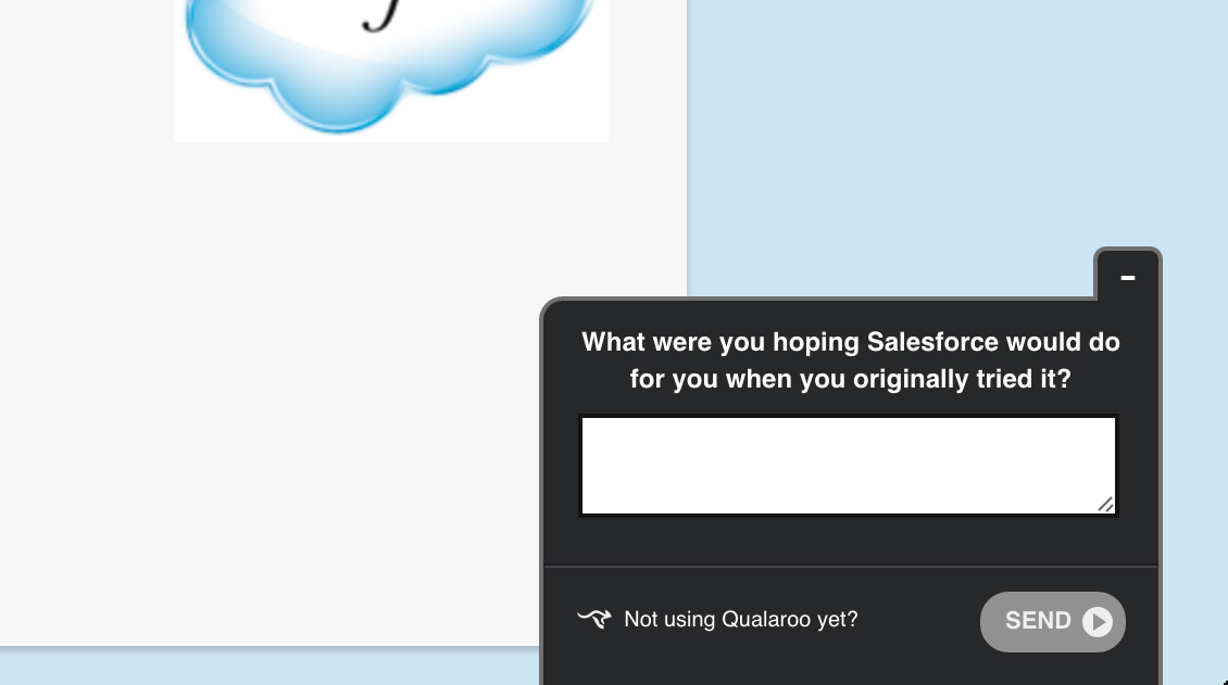 Salesforce survey on user intent