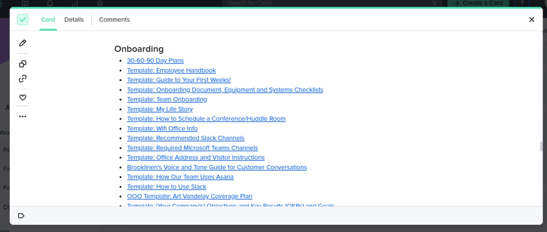 SaaS onboarding example from Guru