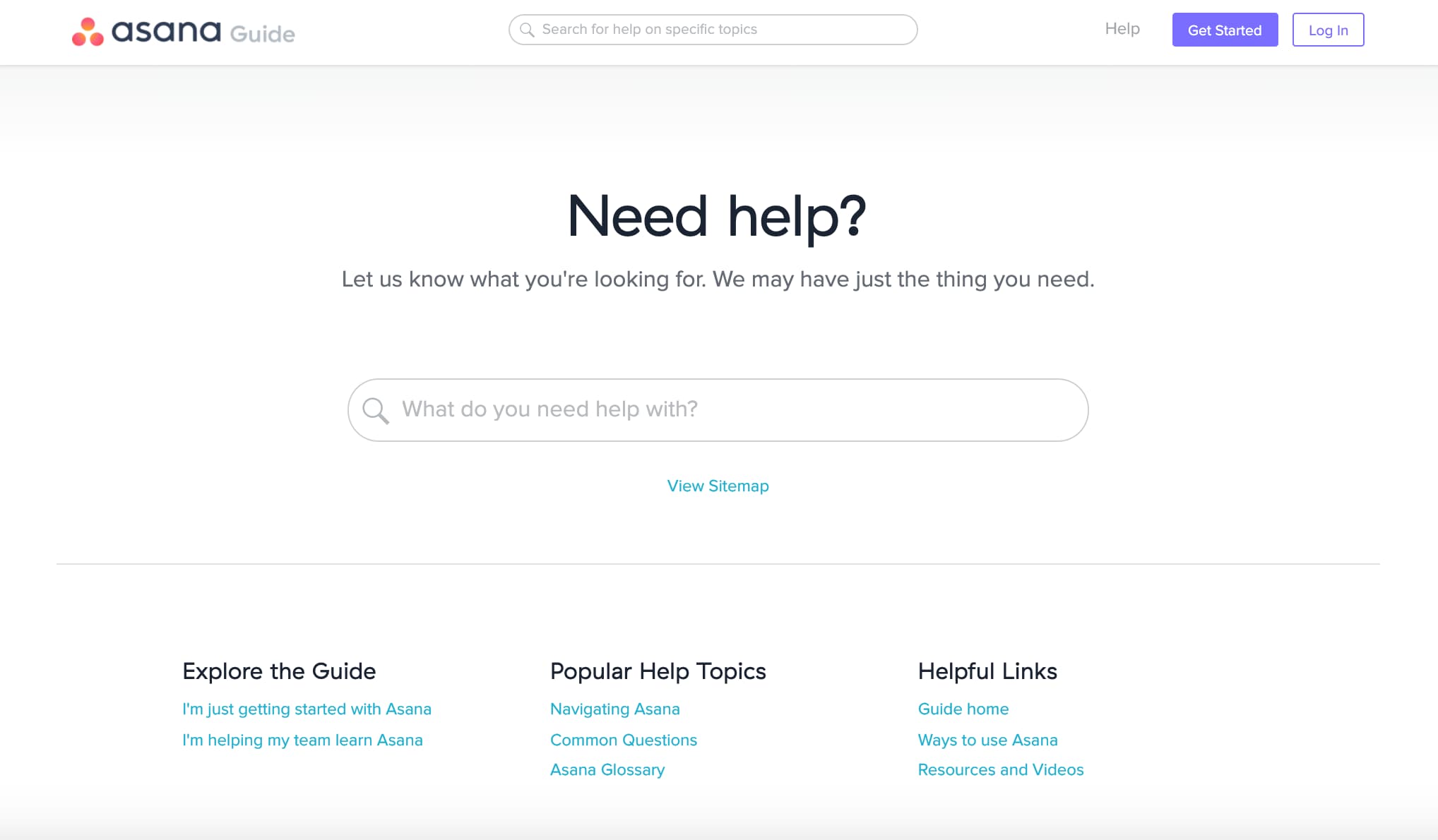 SaaS onboarding example from Asana