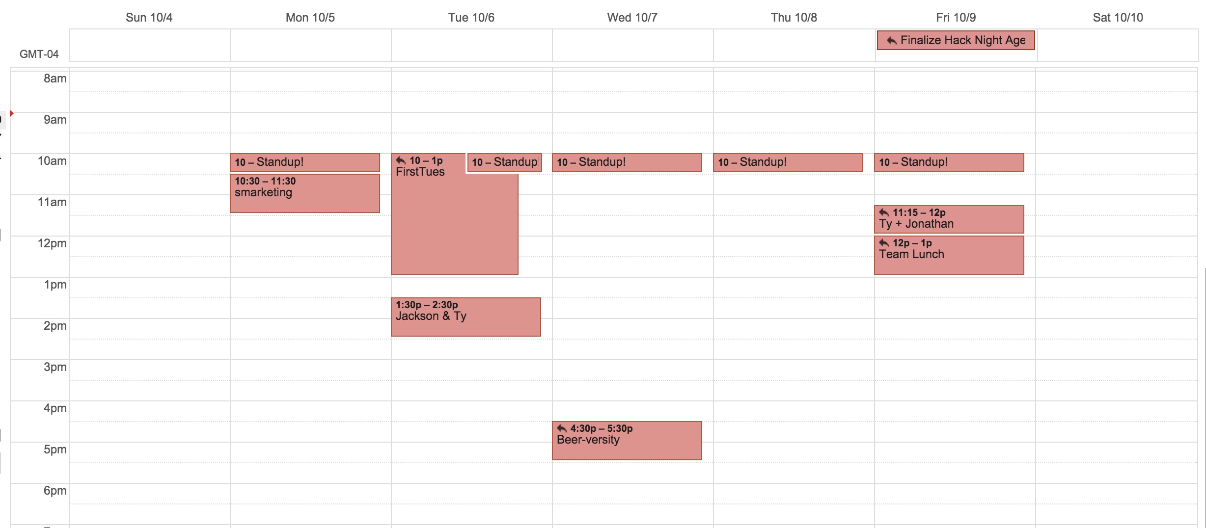 my-typical-week