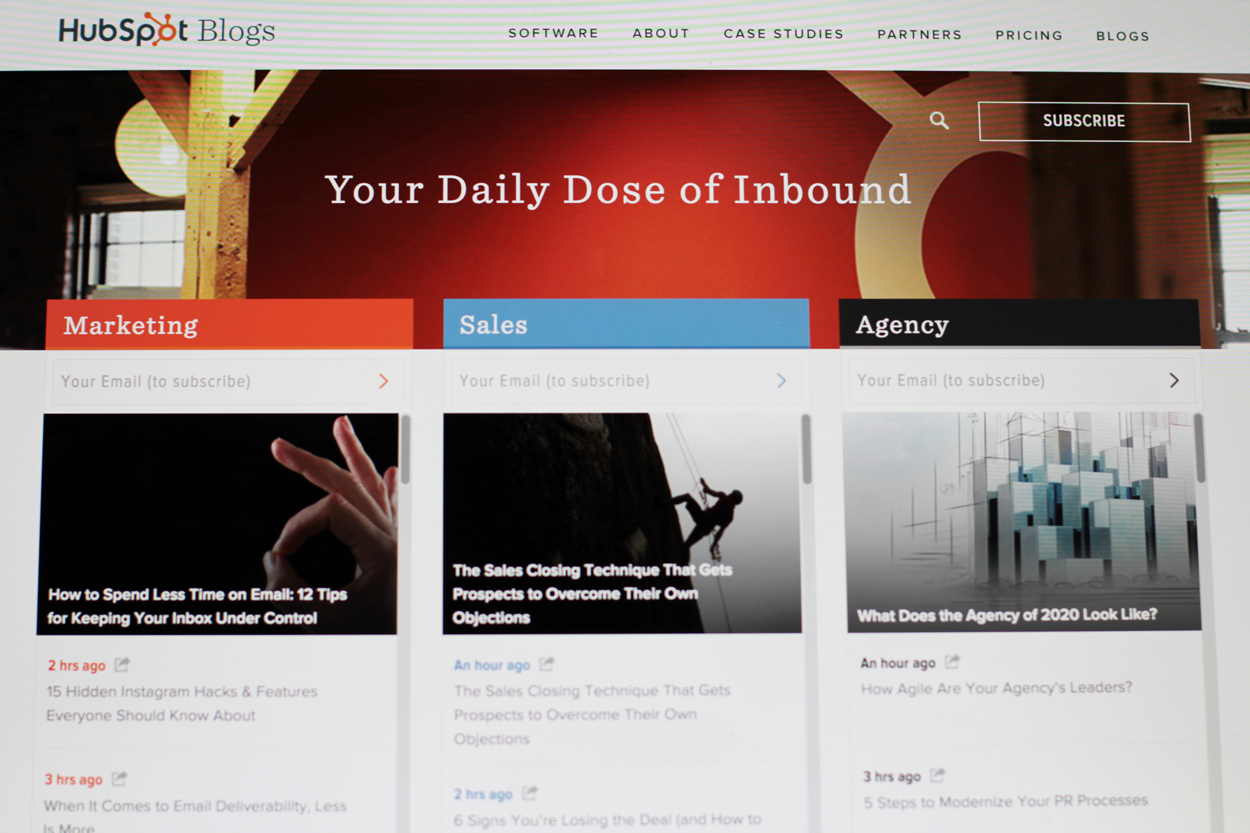 HubSpot’s blog for visitors and vision