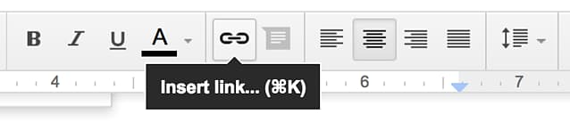 Google doc's persistent tooltip