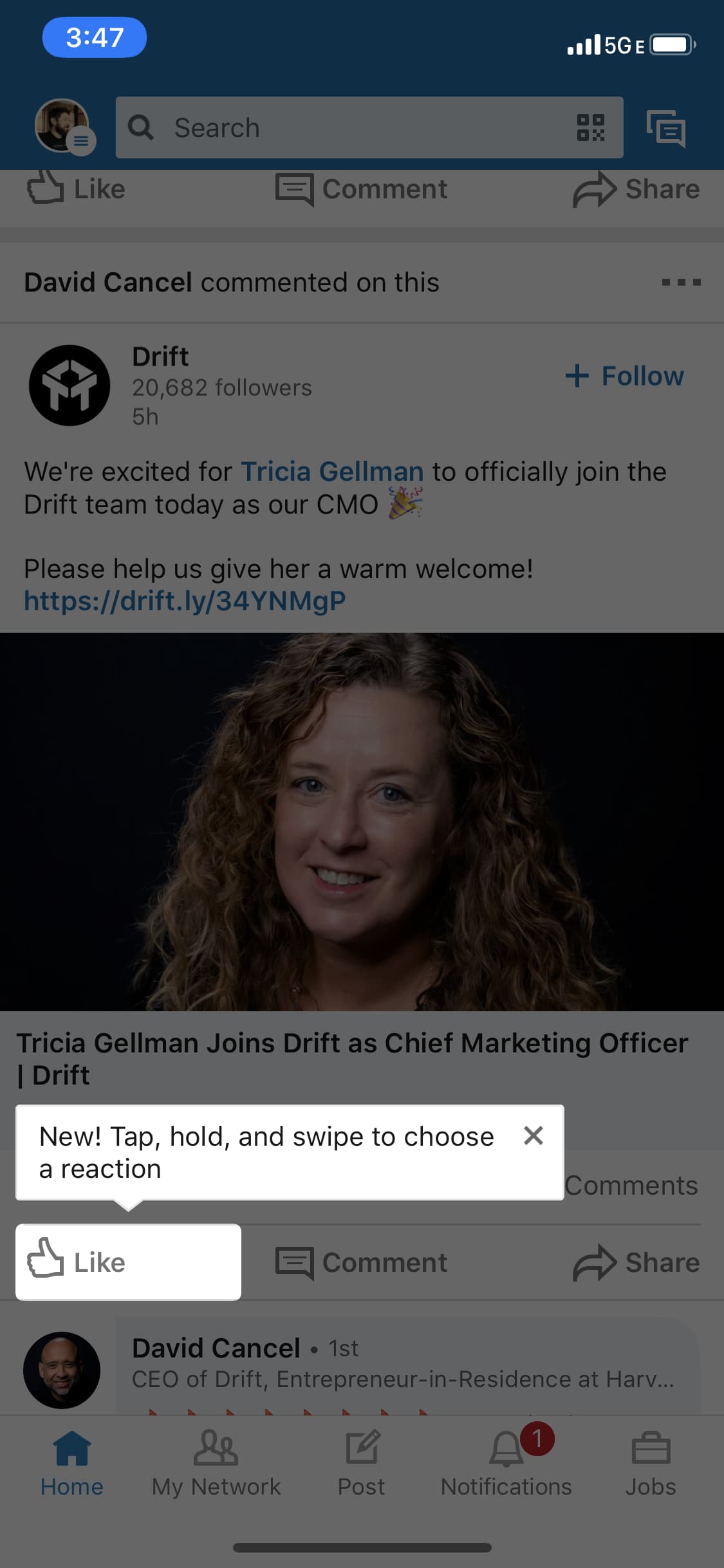 feature announcement tooltips