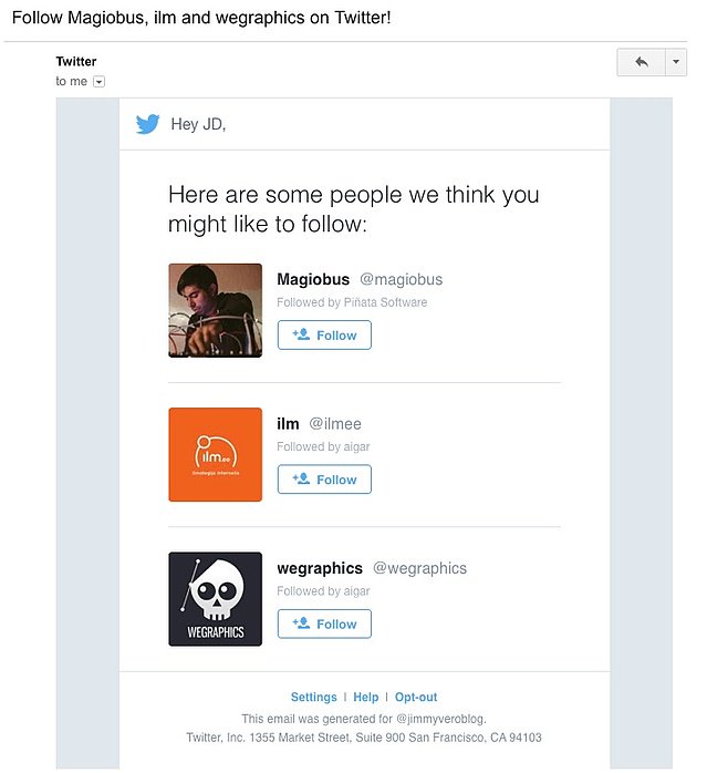 Twitter follow user onboarding