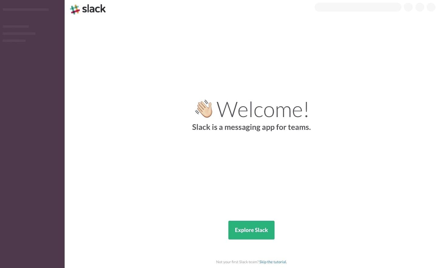 slack onboarding ux welcome message