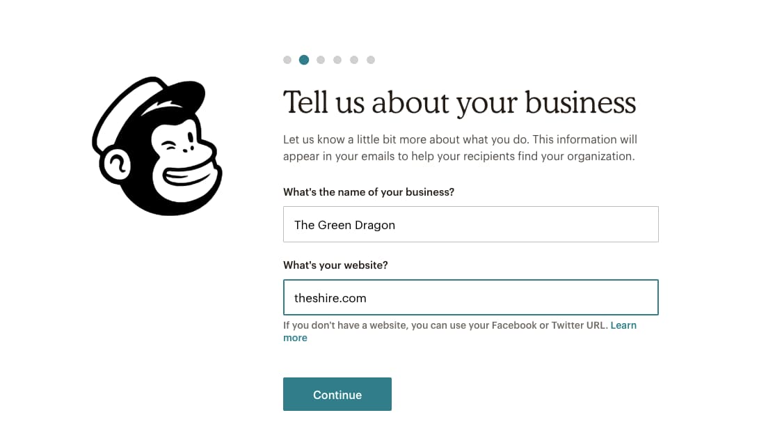 onboarding ux mailchimp