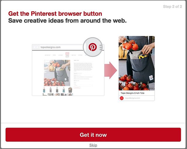 user onboarding pinterest