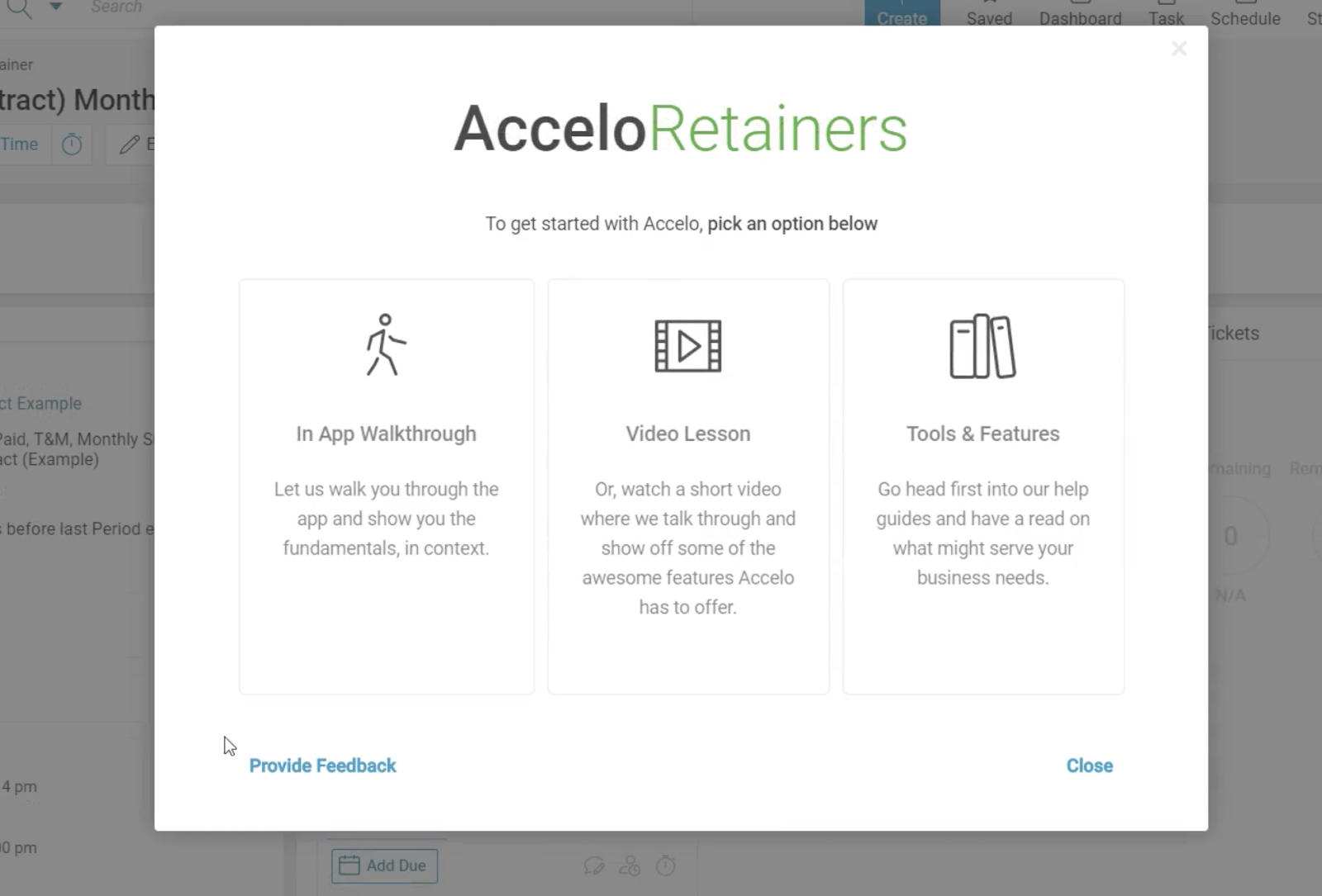 Accelo on-demand support