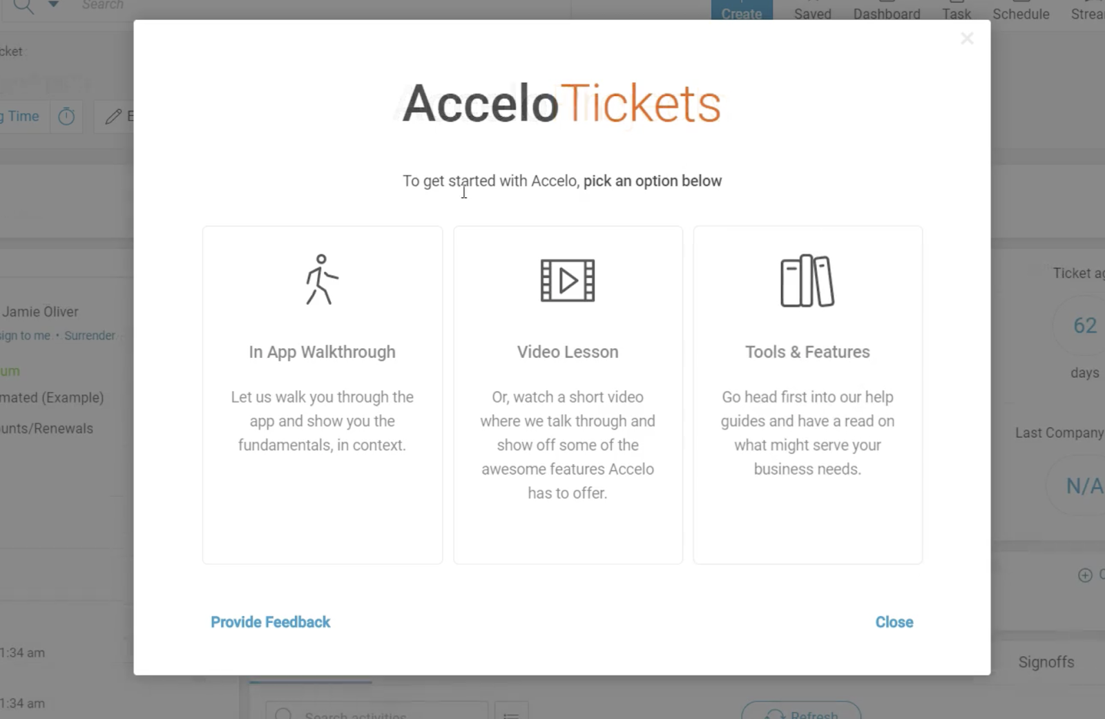 Accelo on-demand support