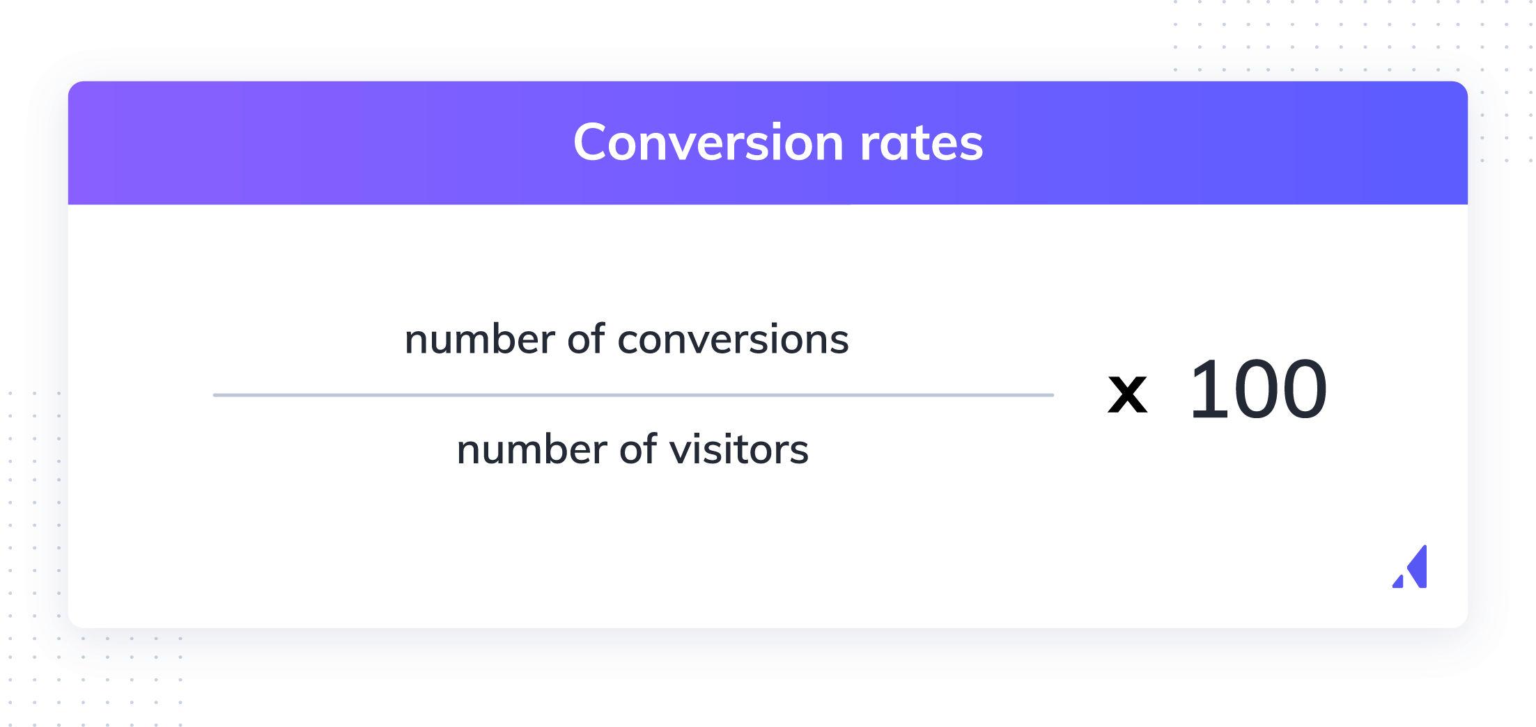 Equation for conversion rates