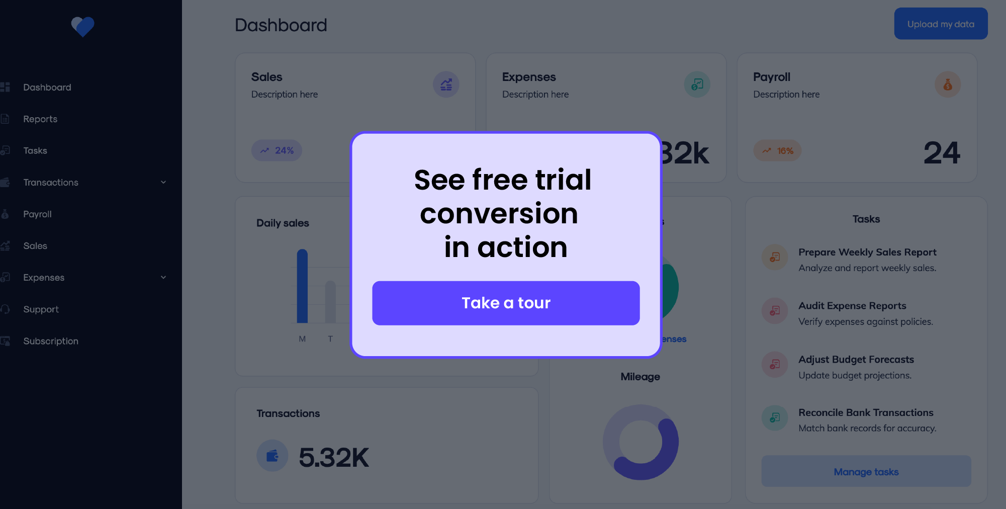 Free Trial Conversion Navattic Tour