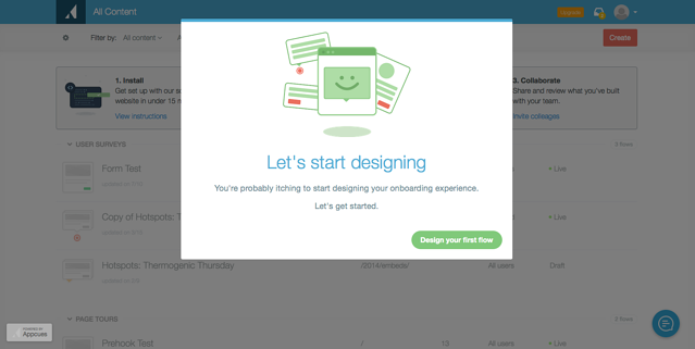 Appcues onboarding new modal