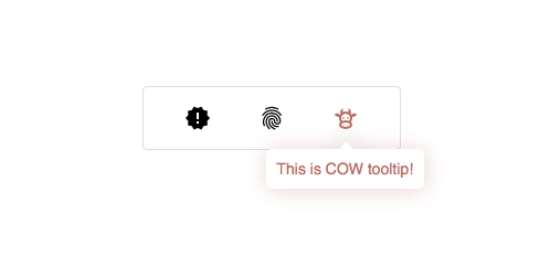 adaptive tooltip on hover over a cow icon