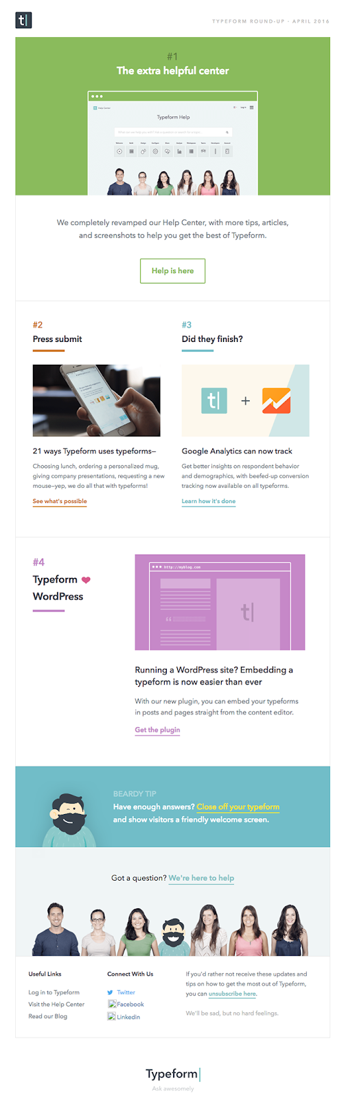 typeform help center email example