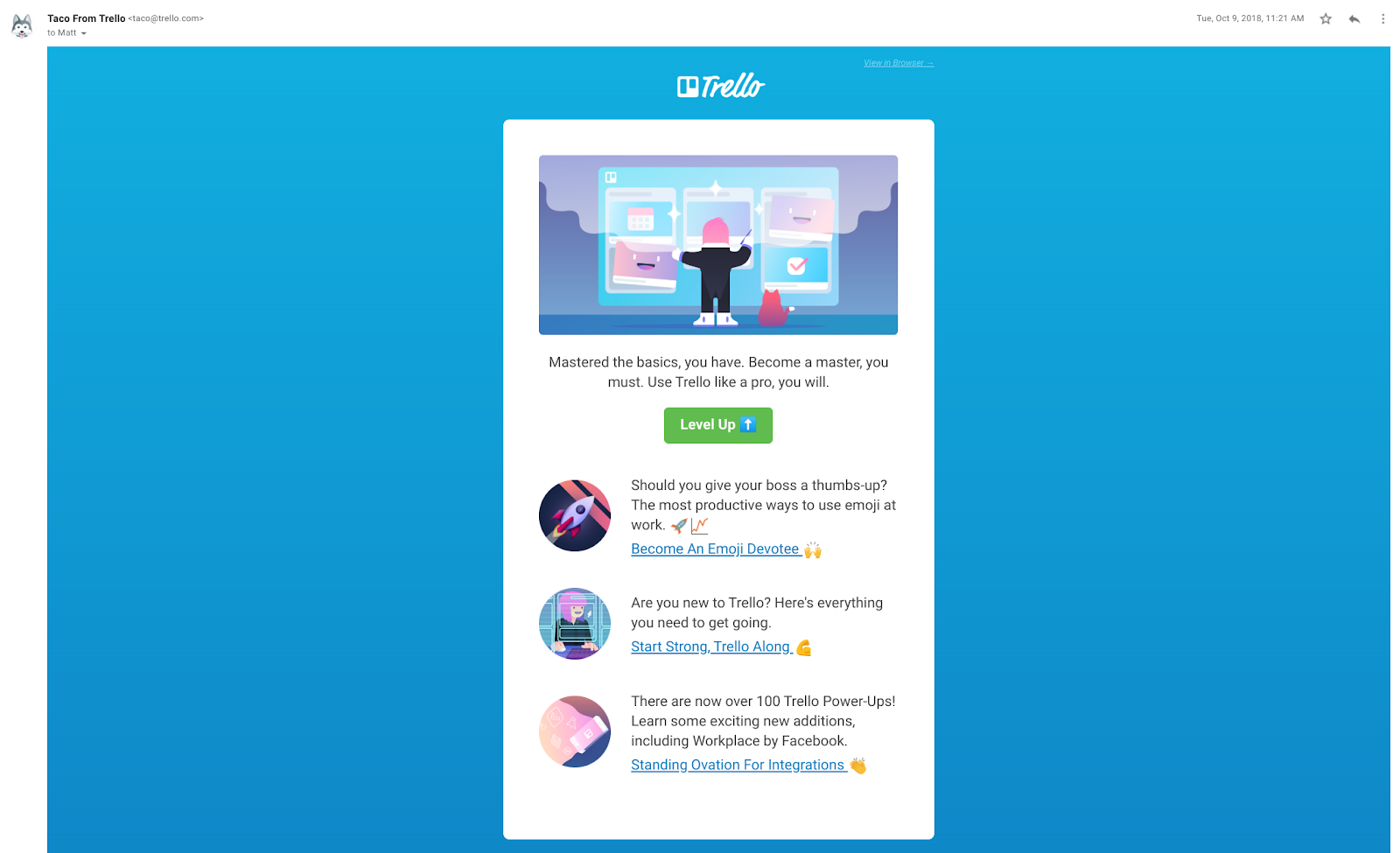 trello email example user feature education
