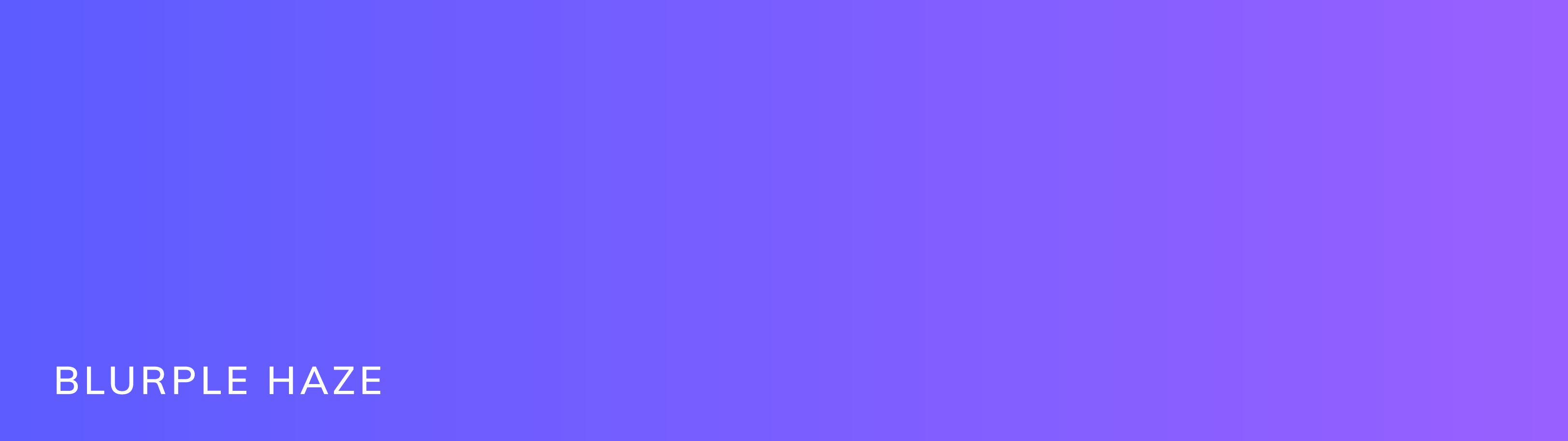 Our brand color gradient called Blurple Haze. This gradient goes from a blue purple to a red purple.