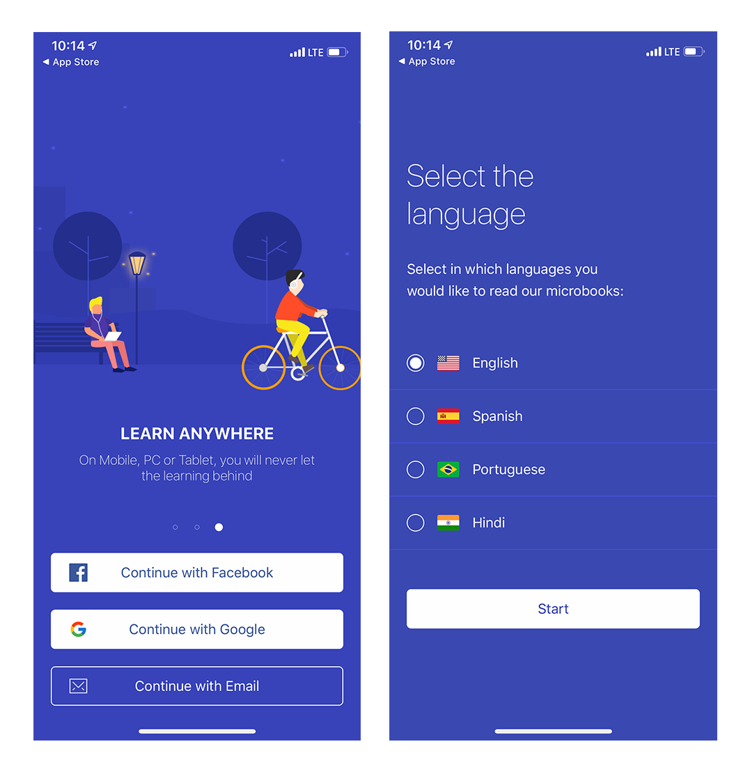 12min mobile app onboarding intro screens 2