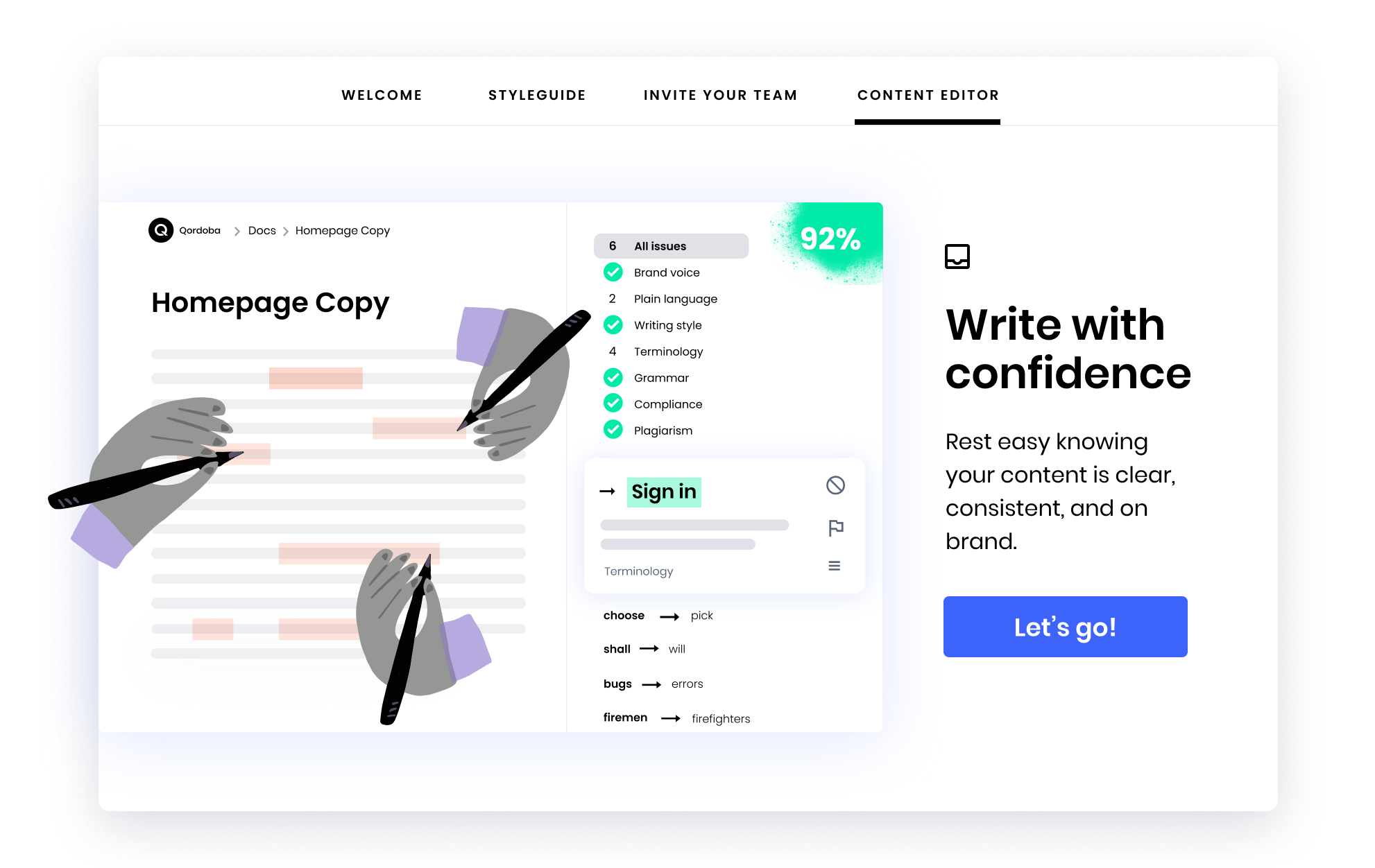 qoroba user onboarding welcome modal example made with appcues