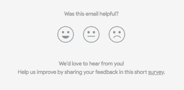 nest csat customer satisfaction survey email smiley face