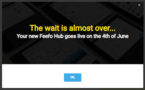 product redesign announcement teaser modal window made with Appcues.