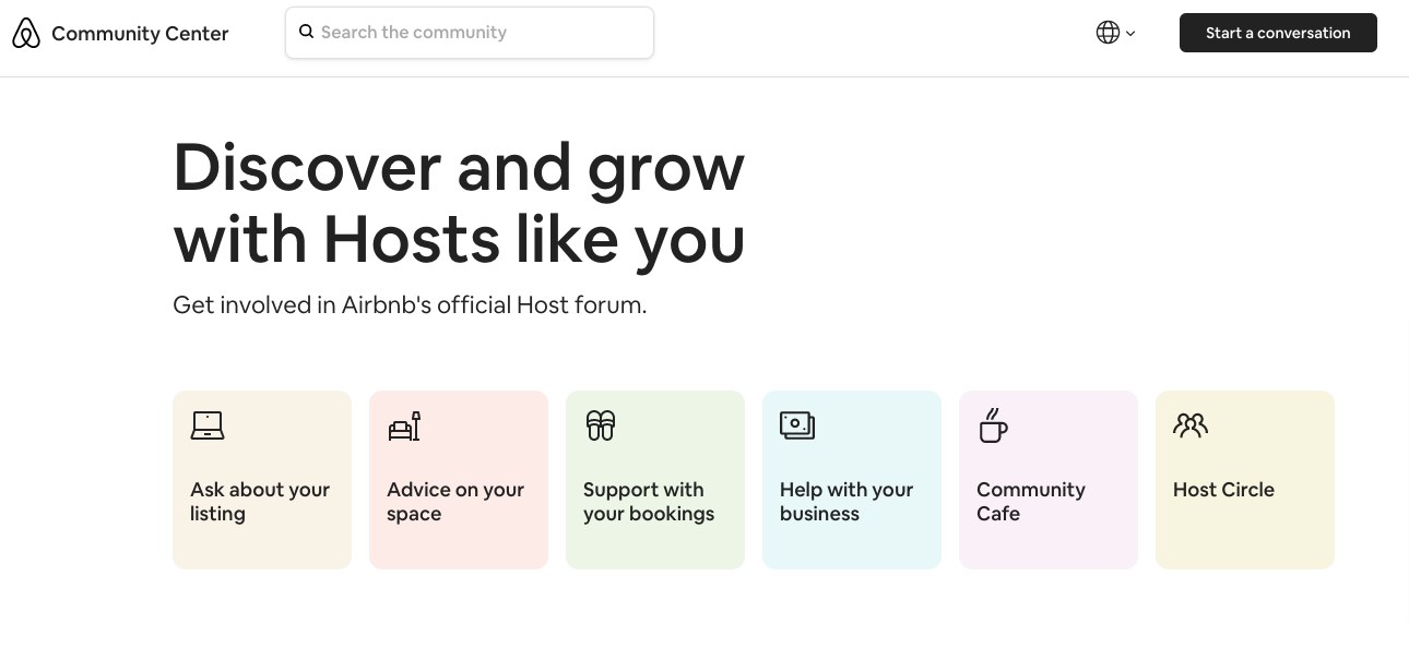 Airbnb's community center