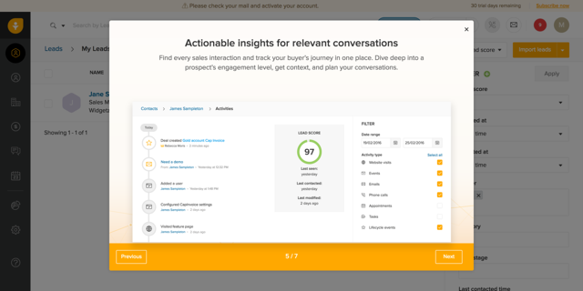 Freshsales User Onboarding