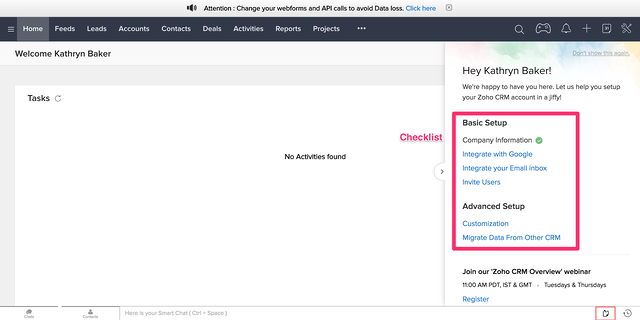 Zoho Onboarding