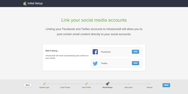 Infusionsoft Trial User Onboarding