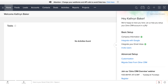 Zoho Onboarding